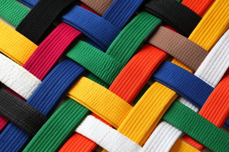 Momento de graduação de faixa na Kairós Taekwondo